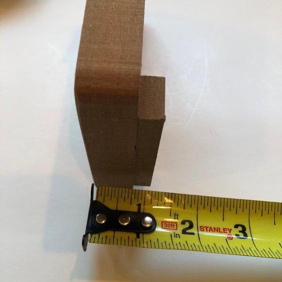 Wood, Coffee cup decor, (free-standing) appx 8"Hx6"W(top)x4"W(Btm)x1.25"Depth - Picture 4 of 4